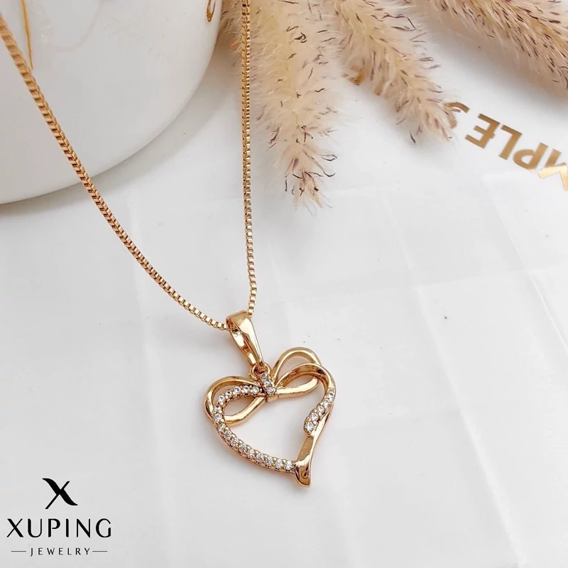 پلاک زنجیر قلب و پاپیون ژوپینگ