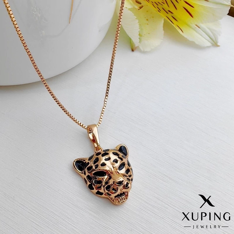 پلاک و زنجیر ژوپینگ طرح پلنگ