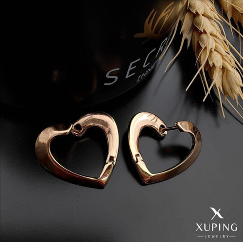 گوشواره ژوپینگ مدل قلب سه بعدی